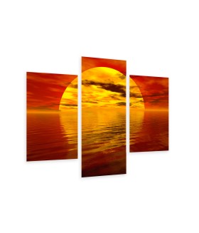 Multi-canvas 3x Sea sunset